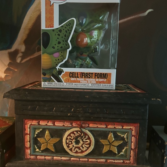 Funko Pop! Dragon Ball Z Cell First Form Figure - Green and Orange 947 - Picture 3 of 12